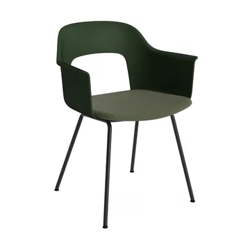 Sillón Layout Armchair 213 con reposabrazos - Mode 072-bottle green-acero lacado negro - HAY
