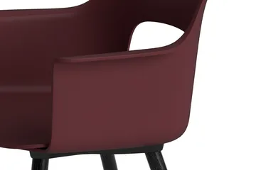 Sillón Layout Armchair 221 con reposabrazos - Bordeaux-roble lacado negro - HAY
