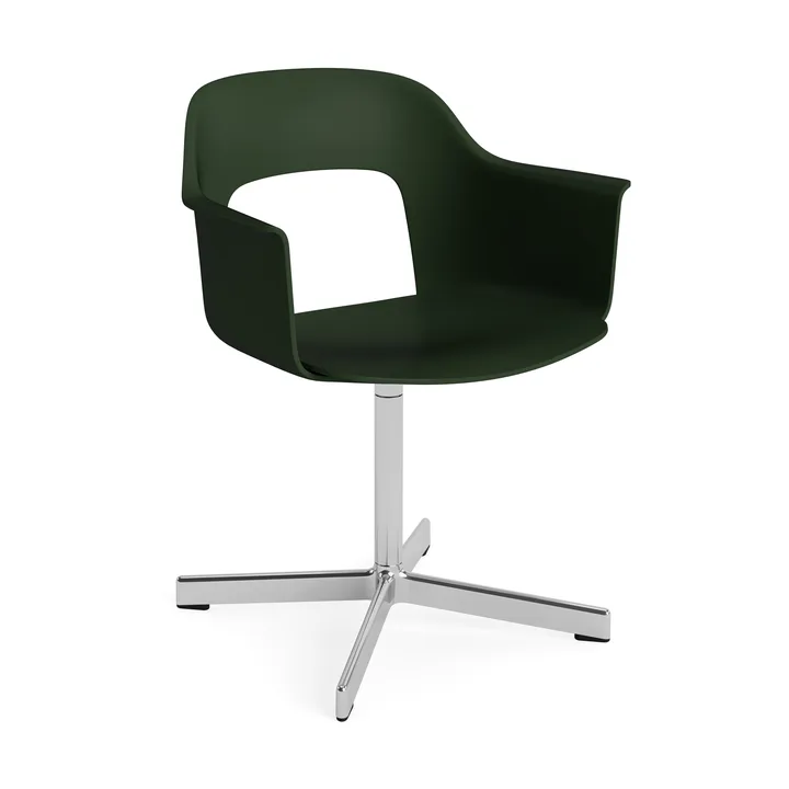 Sillón Layout Armchair 231 silla de oficina - Bottle green-aluminio pulido 4 star swivel base - HAY