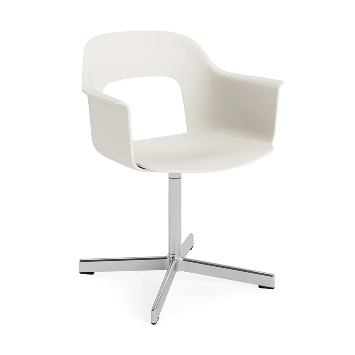Sillón Layout Armchair 231 silla de oficina - Cream white-aluminio pulido 4 star swivel base - HAY