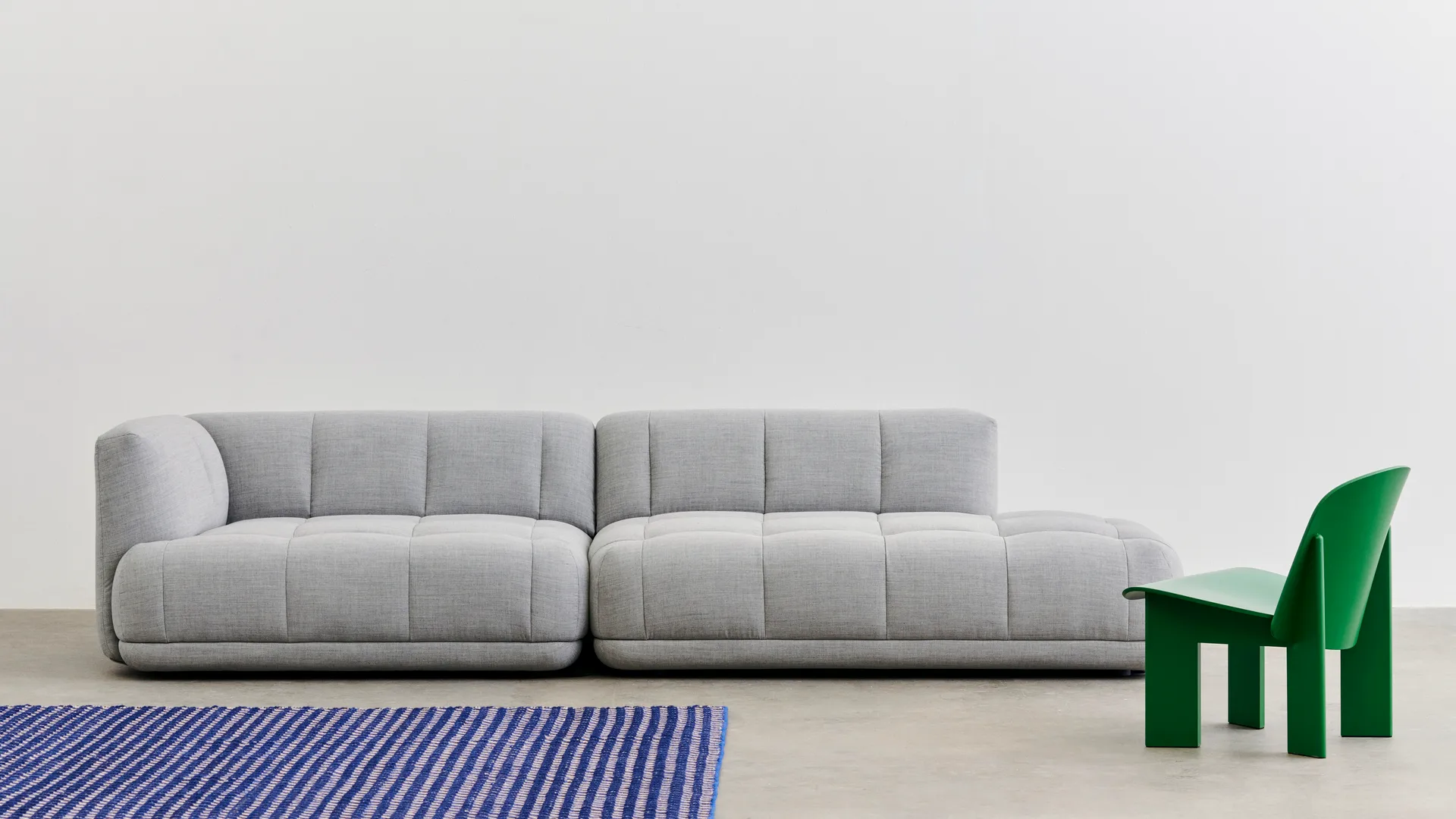 Sillón lounge Chisel, Haya lacada color verde intenso HAY