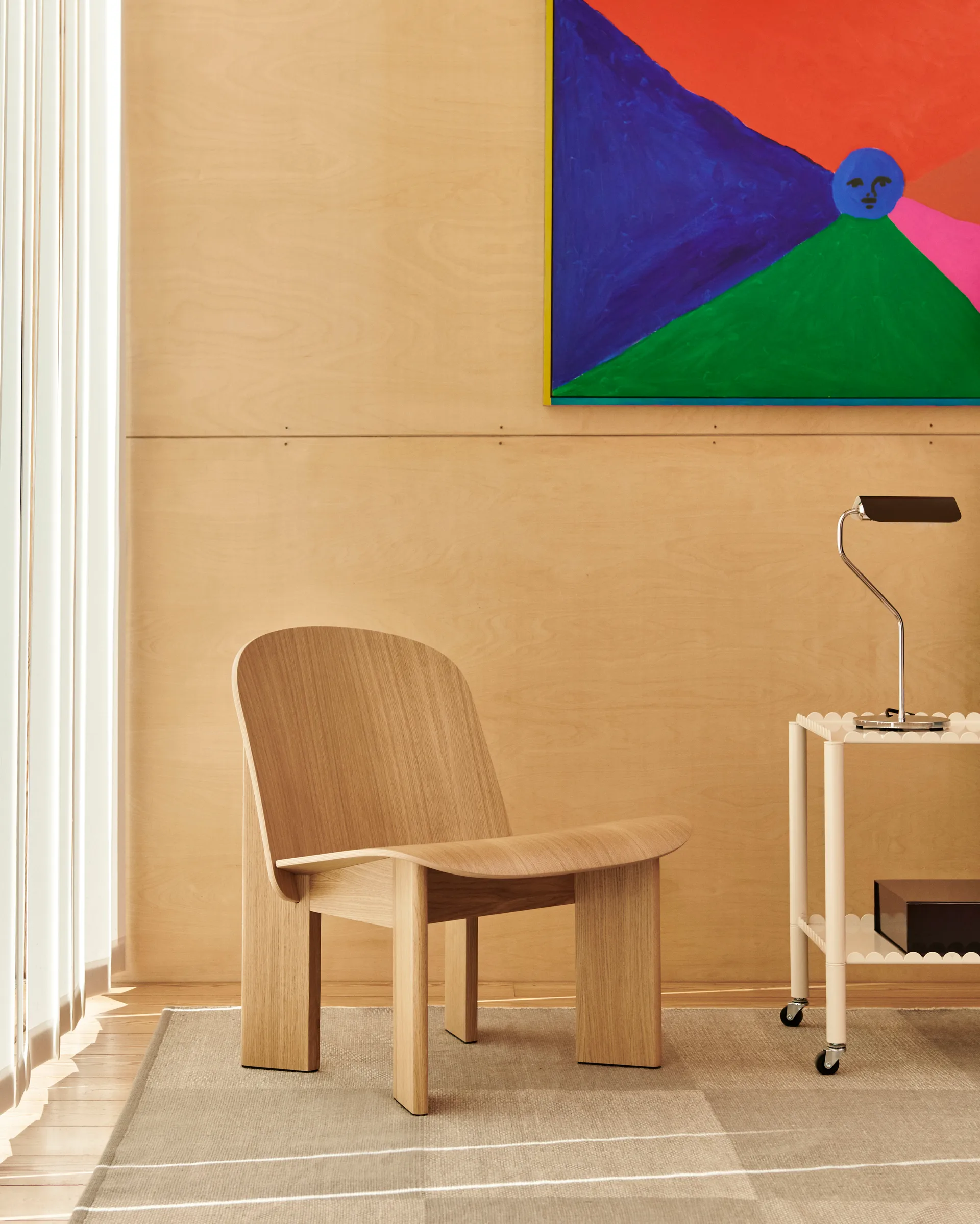 Sillón lounge Chisel, Roble lacado HAY