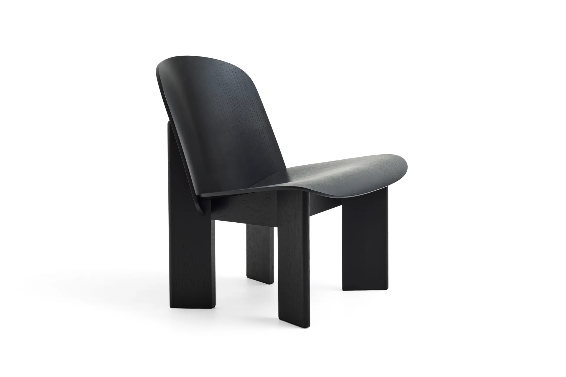 Sillón lounge Chisel, Roble negro lacado HAY