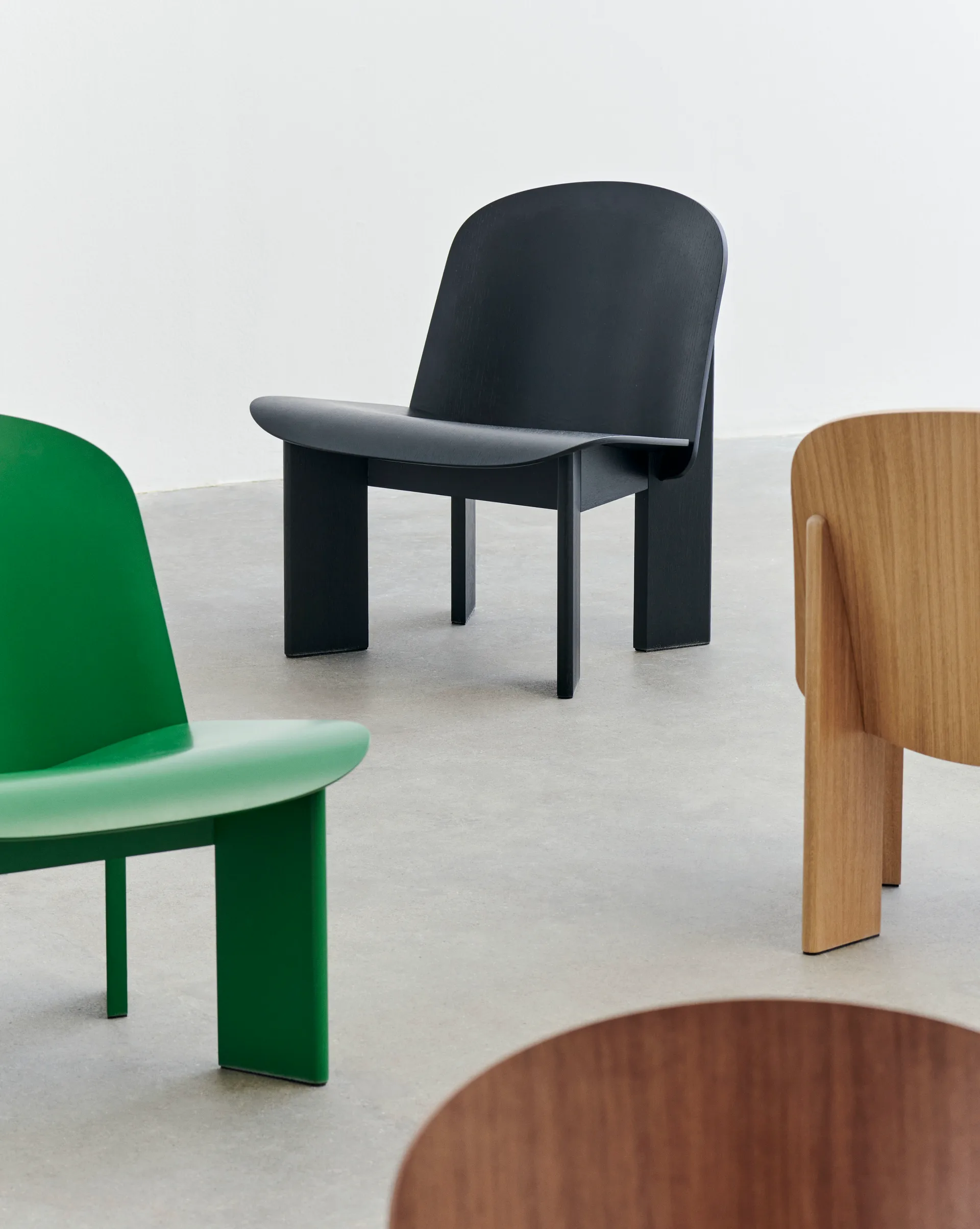 Sillón lounge Chisel, Roble negro lacado HAY