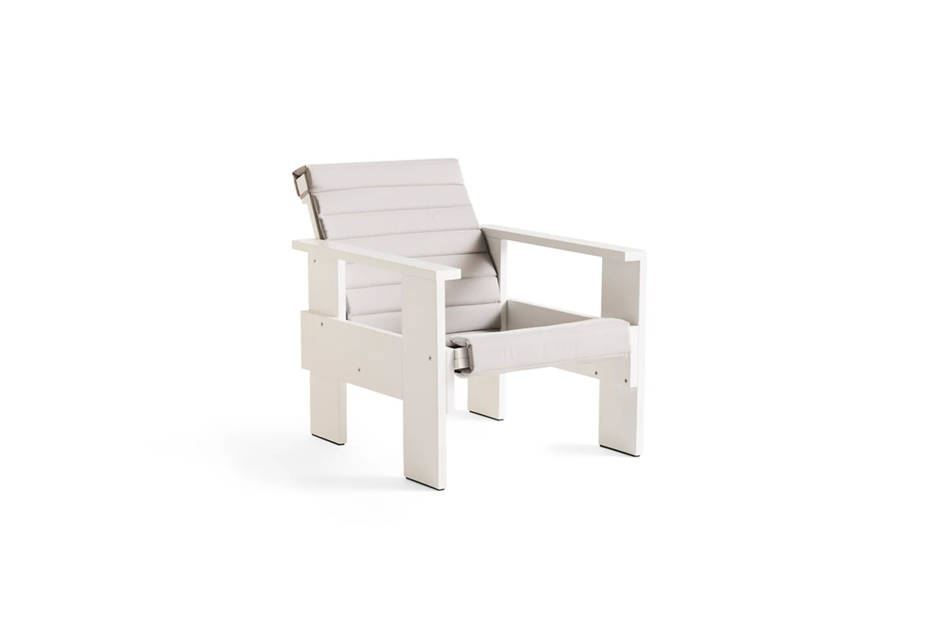 Sillón lounge Crate de pino lacado, Blanco HAY