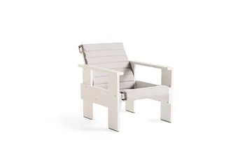 Sillón lounge Crate de pino lacado - Blanco - HAY