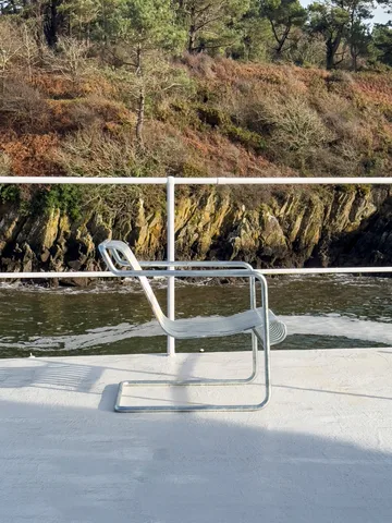 Sillón lounge Palissade Cantilever Low  - Acero galvanizado en caliente - HAY