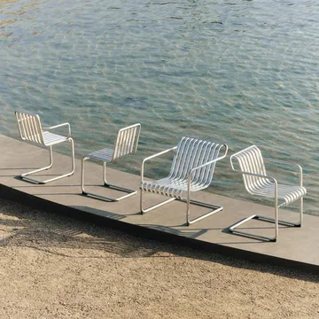 Sillón lounge Palissade Cantilever Low  - Acero galvanizado en caliente - HAY