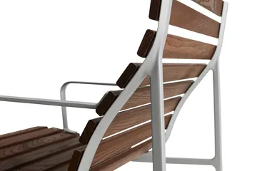 Sillón Traverse Lounge con reposabrazos - Fresno aceitado - HAY