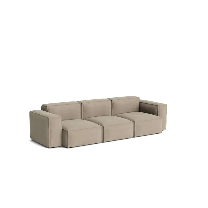 Sofá Mags Soft Low Armrest de 2,5 plazas, combinación 1 - Linara beige, funda extraíble - HAY