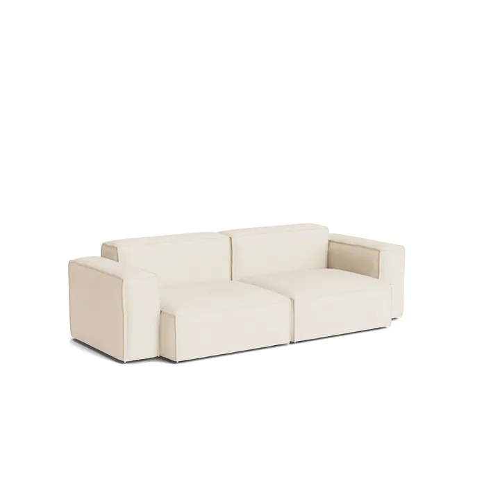 Sofá Mags Soft Low Armrest de 2,5 plazas, combinación 1 - Turf cream, funda extraíble - HAY
