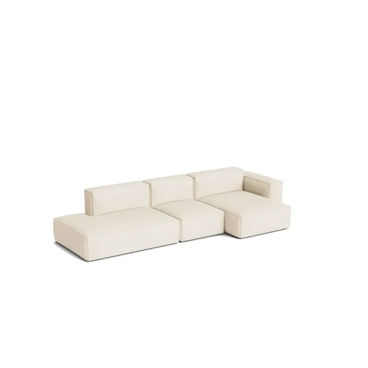 Sofá Mags Soft Low Armrest de 2,5 plazas, combinación 3 - Turf cream, orientación derecha, funda extraíble - HAY