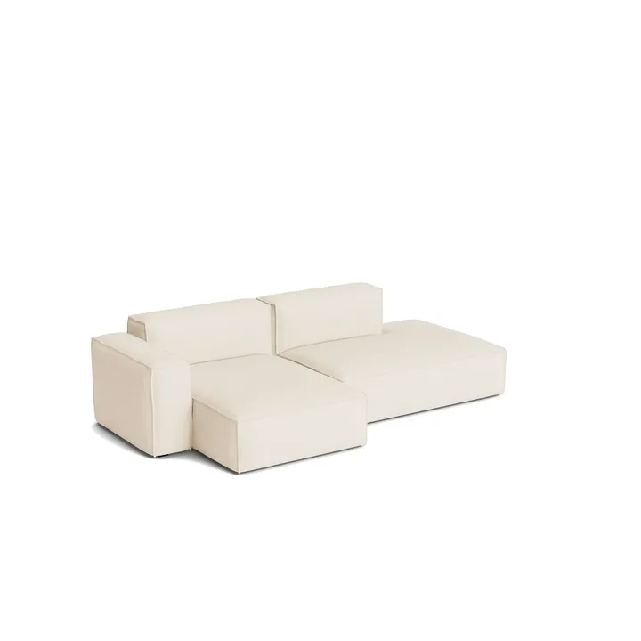 Sofá Mags Soft Low Armrest de 2,5 plazas, combinación 3 - Turf cream, orientación izquierda, funda extraíble - HAY