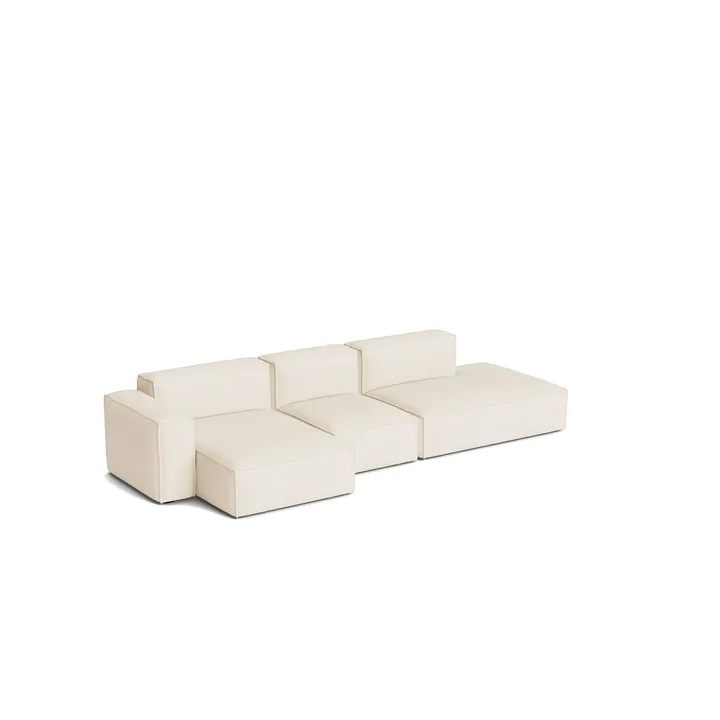 Sofá Mags Soft Low Armrest de 2,5 plazas, combinación 3 - Turf cream, orientación izquierda, funda extraíble - HAY