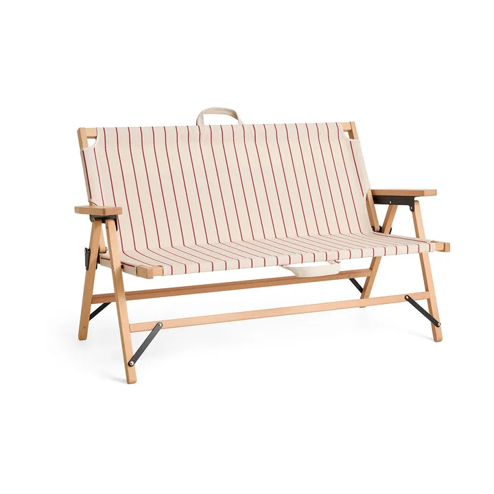 Sofá plegable Outdoor Market - Beige-red, 2 plazas - HAY