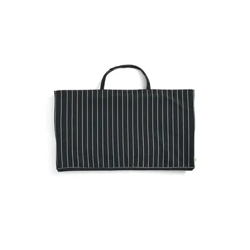 Sofá plegable Outdoor Market - Black-beige, 2 plazas - HAY