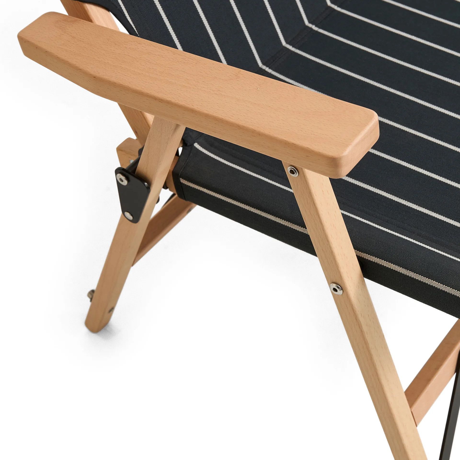 Sofá plegable Outdoor Market, Black-beige, 2 plazas HAY