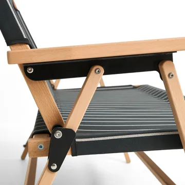 Sofá plegable Outdoor Market - Black-beige, 2 plazas - HAY