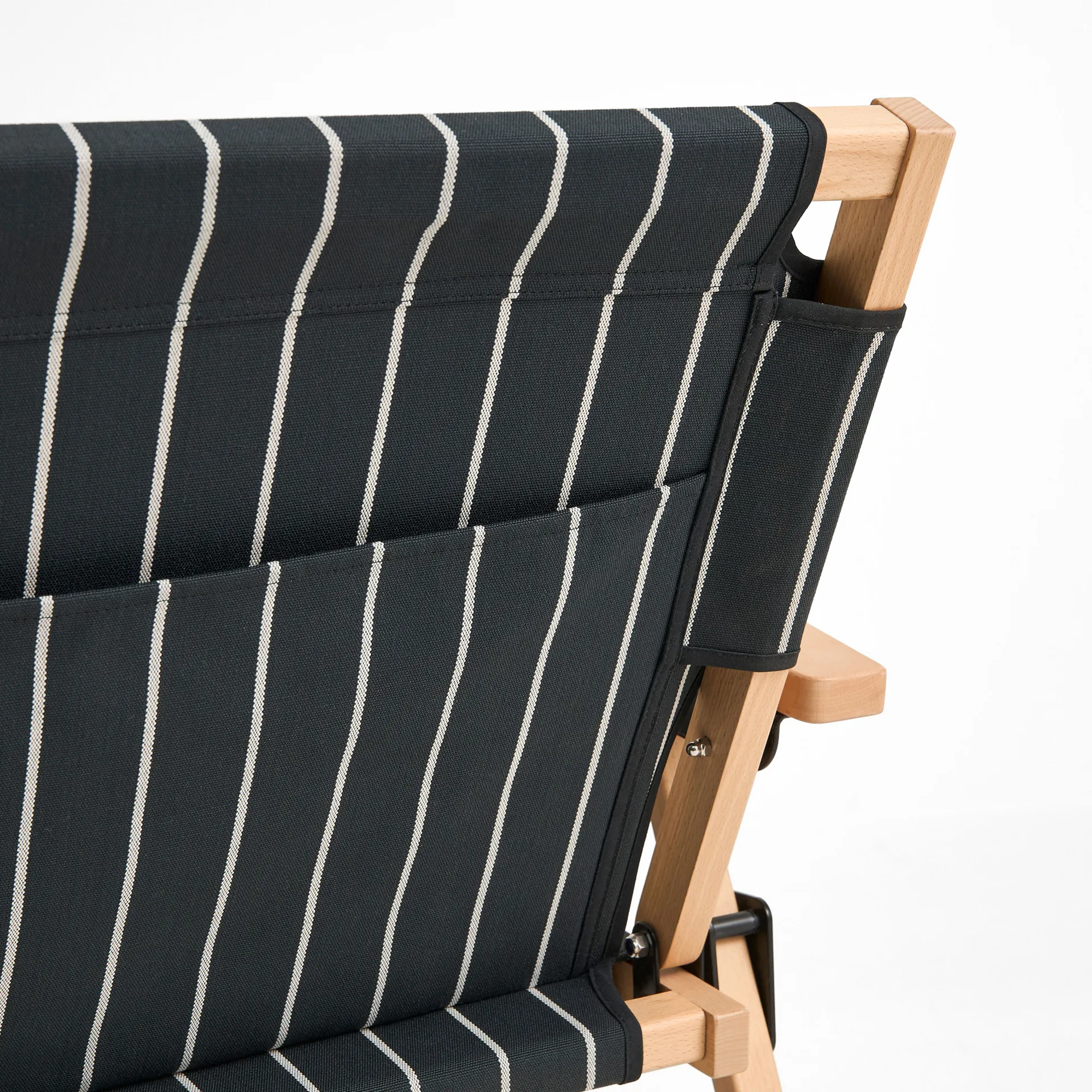 Sofá plegable Outdoor Market, Black-beige, 2 plazas HAY