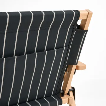 Sofá plegable Outdoor Market - Black-beige, 2 plazas - HAY