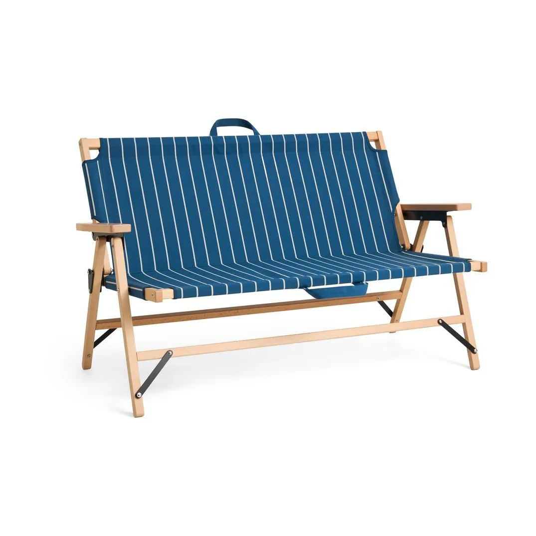Sofá plegable Outdoor Market, Blue-beige, 2 plazas HAY