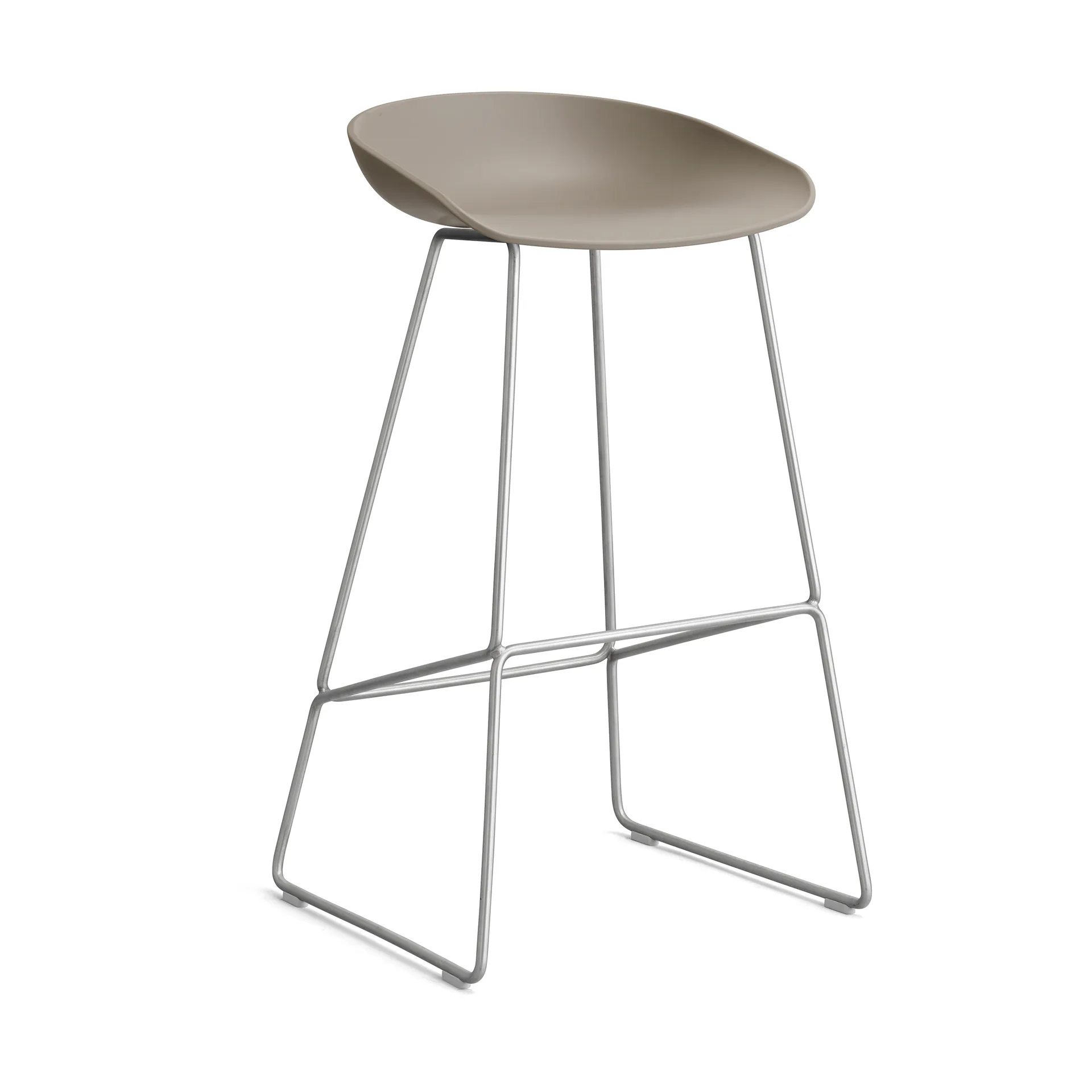 Taburete alto About a Stool 38, 2.0, Caqui-estructura de acero inoxidable HAY