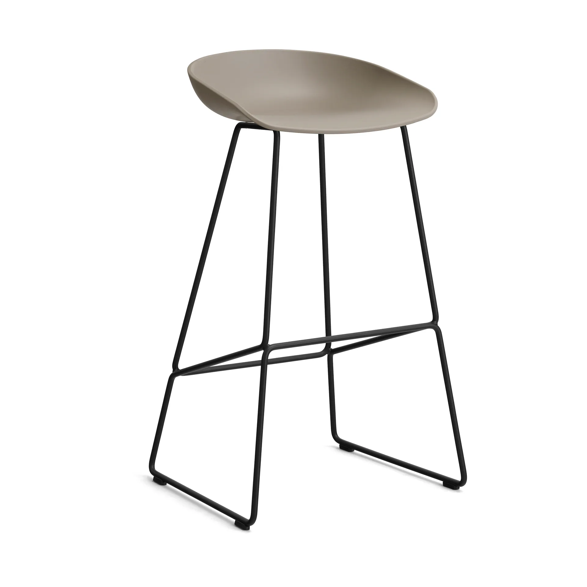 Taburete alto About a Stool 38, 2.0, Caqui-estructura de acero negro HAY