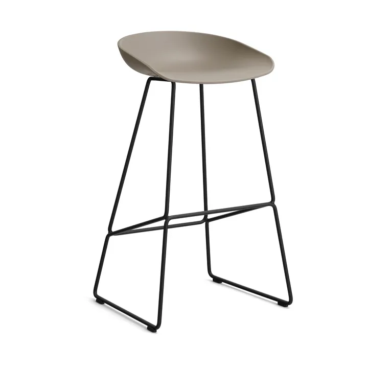 Taburete alto About a Stool 38, 2.0 - Caqui-estructura de acero negro - HAY