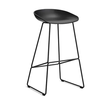Taburete alto About a Stool 38, 2.0 - Negro-estructura de acero negro - HAY
