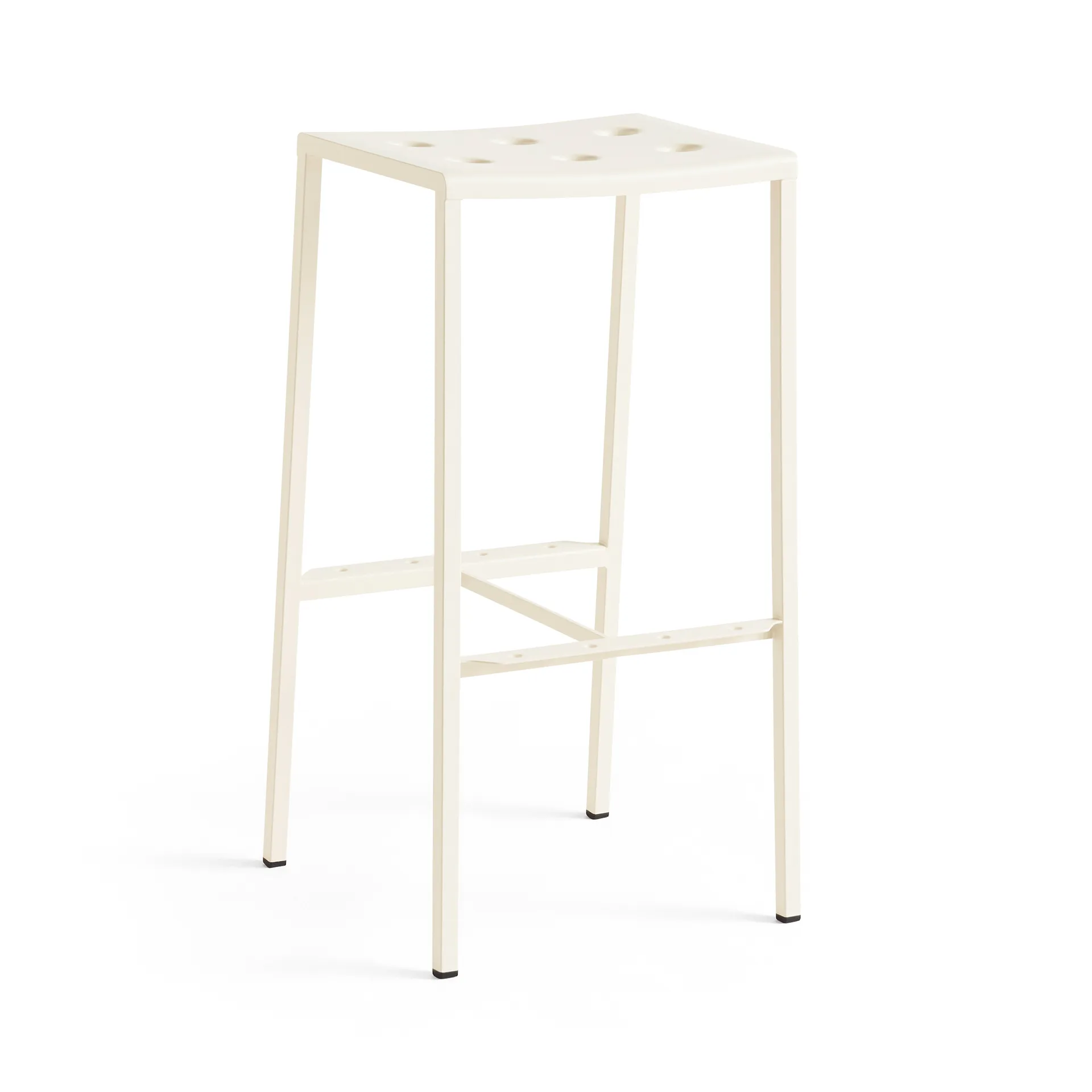 Taburete de bar Balcony alto 75 cm, Beige tiza HAY