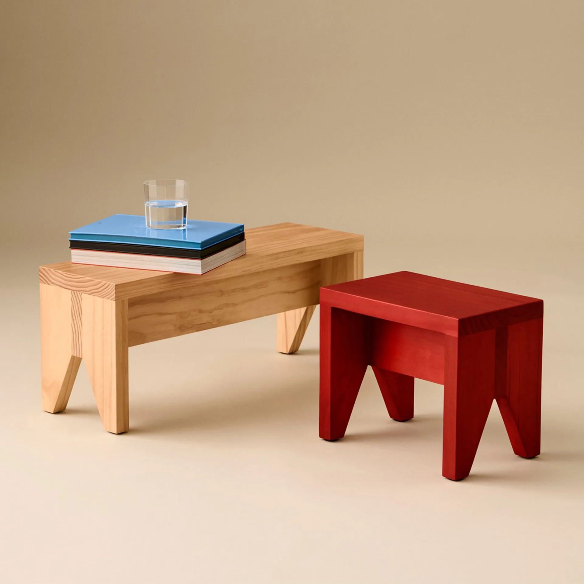 Taburete Manolito Long, Natural, 60 cm HAY