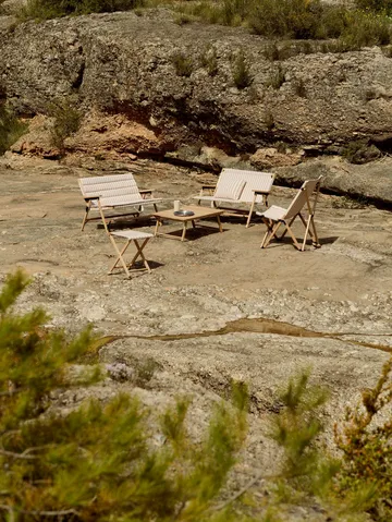 Taburete plegable Outdoor Market - Beige-red - HAY