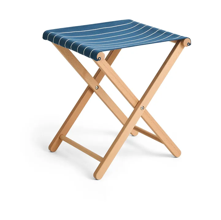 Taburete plegable Outdoor Market - Blue-beige - HAY