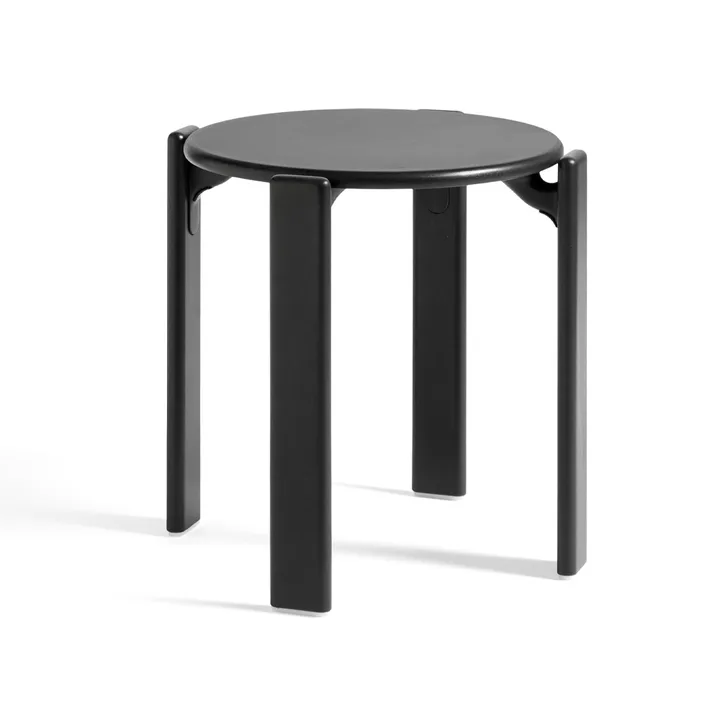 Taburete redondo Rey Ø46,5x46 cm - Negro profundo - HAY