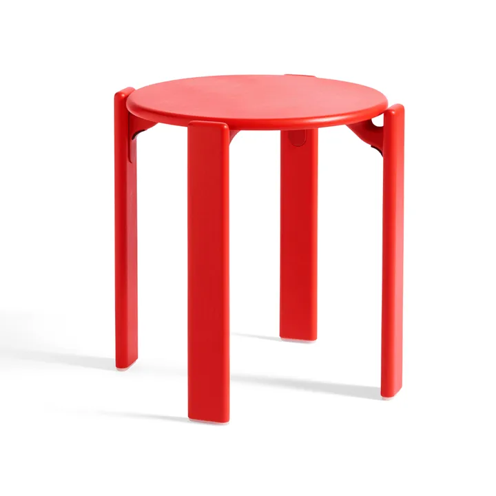 Taburete redondo Rey Ø46,5x46 cm - Rojo escarlata - HAY