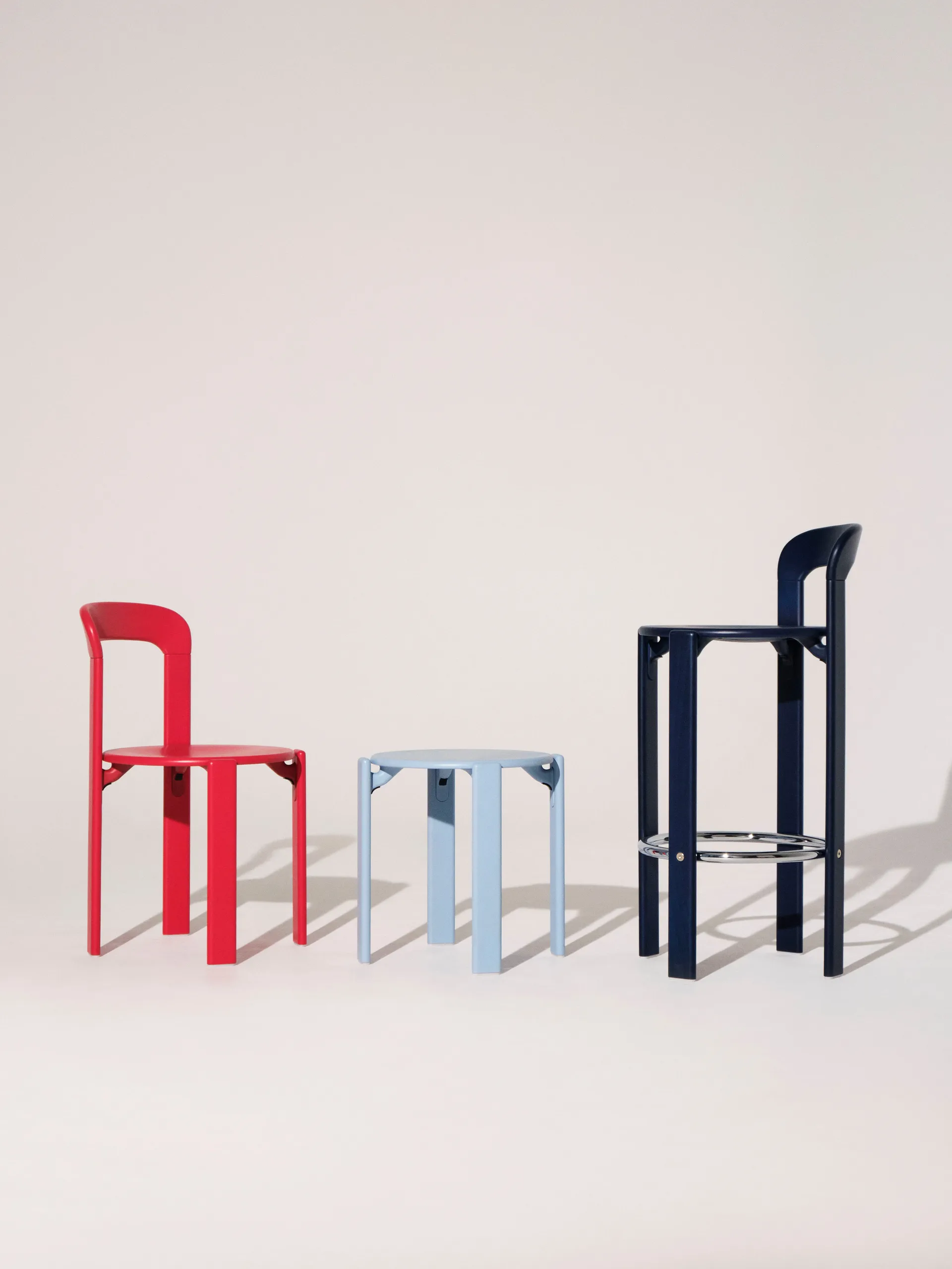 Taburete Rey Ø46,5x46 cm, Azul pizarra HAY