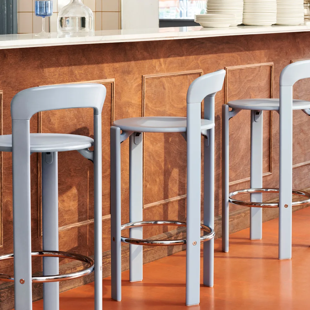 Taburete Rey 75 cm, azul pizarra HAY