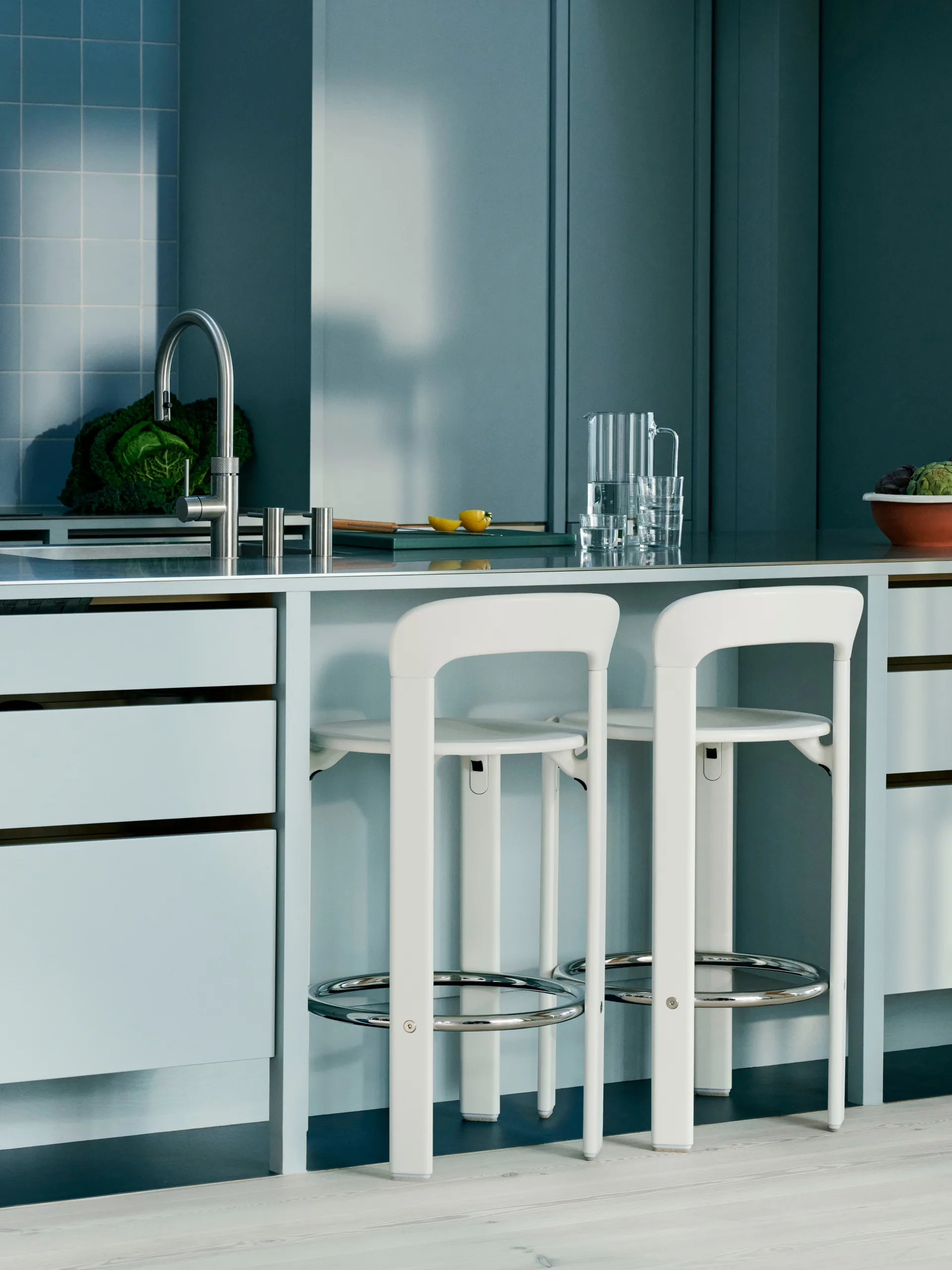 Taburete Rey 75 cm, Blanco crema HAY