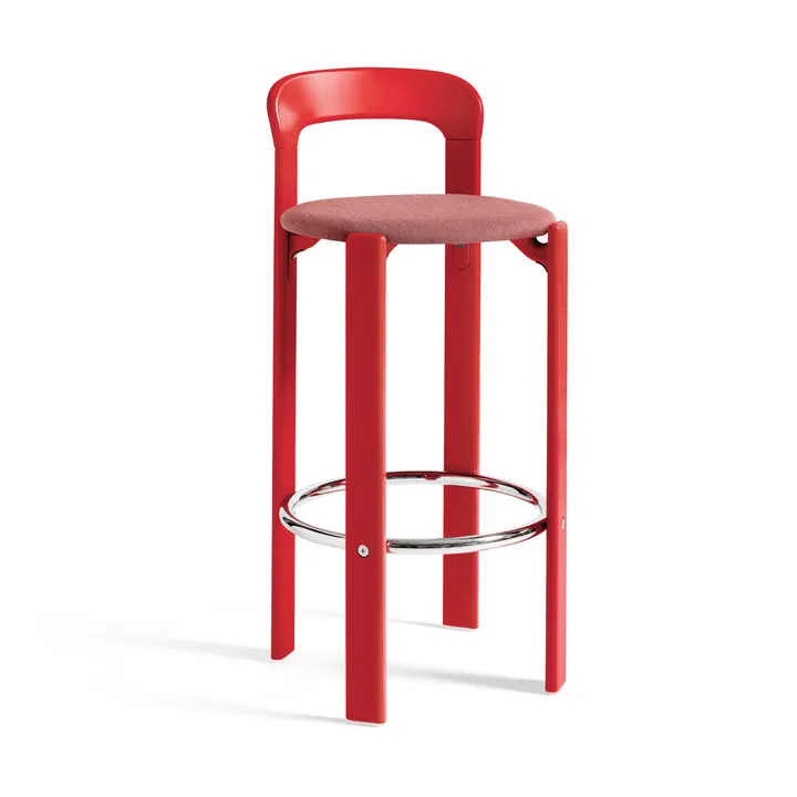 Taburete Rey tapizado 75 cm - Steelcut trio 636 scarlet red - HAY