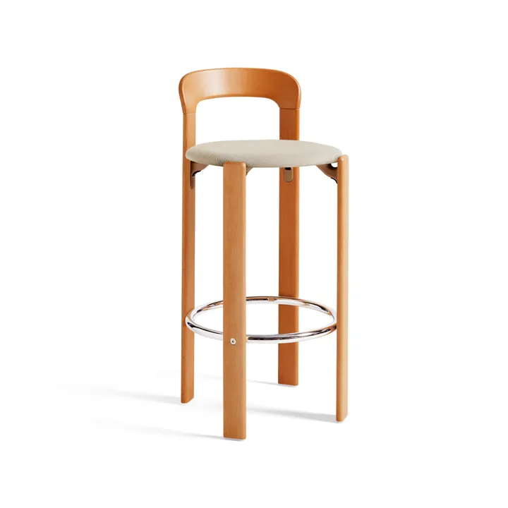 Taburete Rey tapizado 75 cm - tejido Steelcut Trio 213 golden - HAY