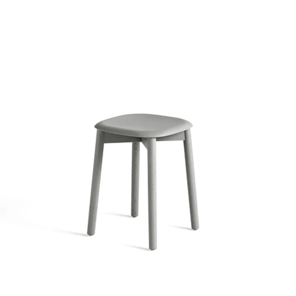 Taburete Soft Edge 72, Soft grey-soft grey estructura de roble/exoesqueleto de roble HAY