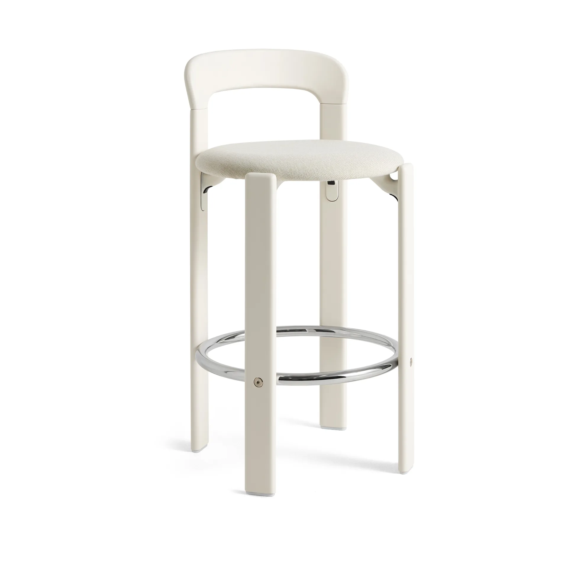 Taburete tapizado Rey Low, Mode 011-cream white HAY