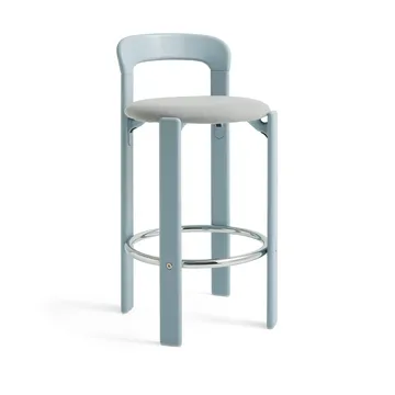 Taburete tapizado Rey Low - Steelcut trio 113 slate blue - HAY