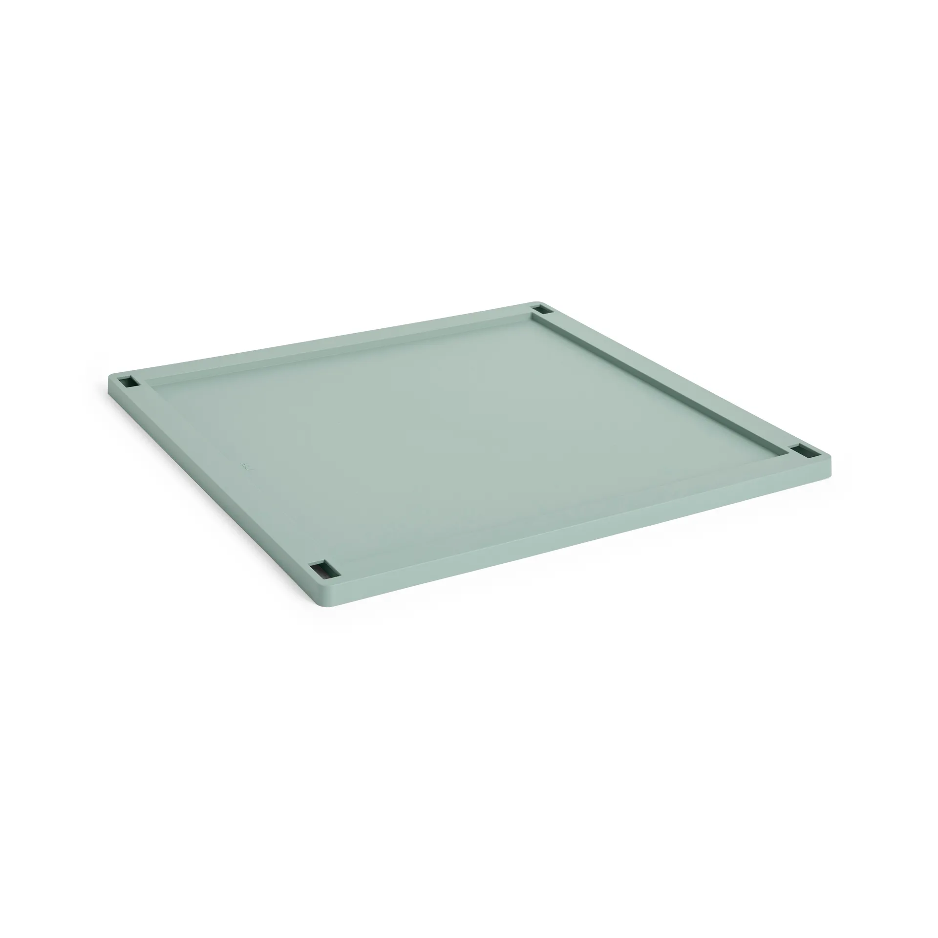 Tapa grande Colour Crate Square plastic, Sage green HAY