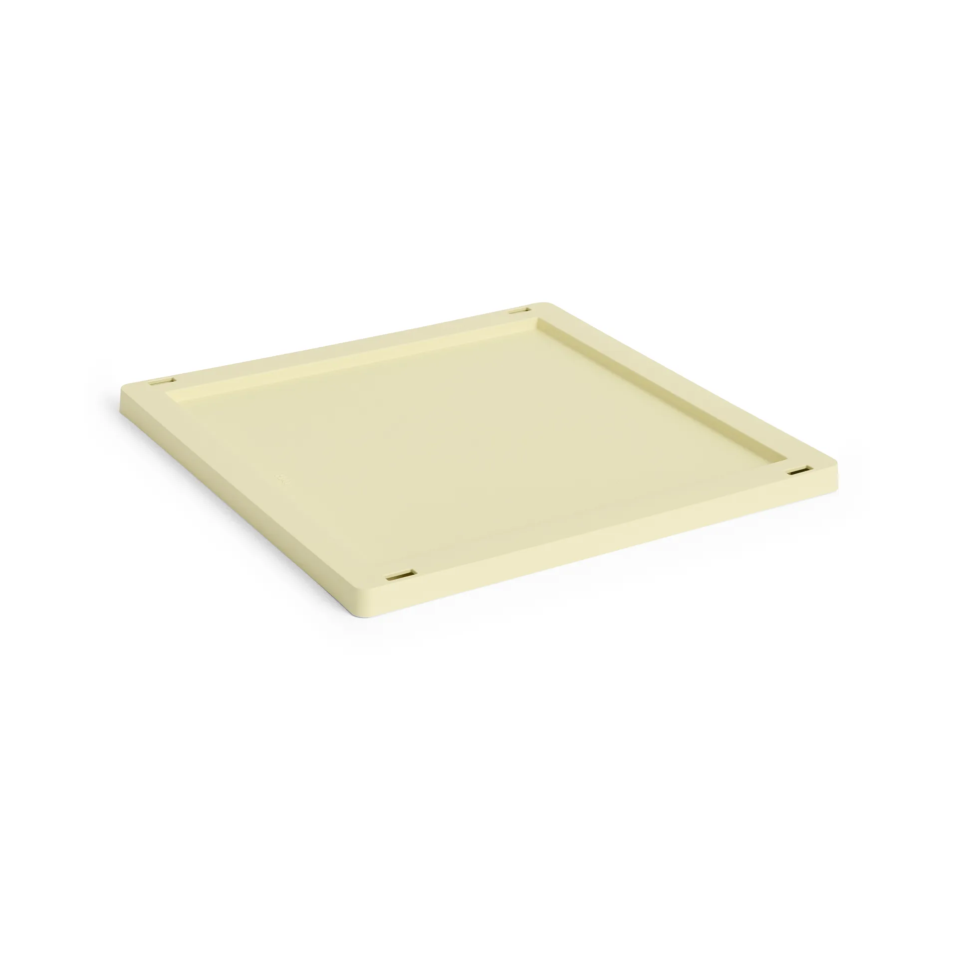 Tapa mediana Colour Crate Square/Cube plastic, Light yellow HAY