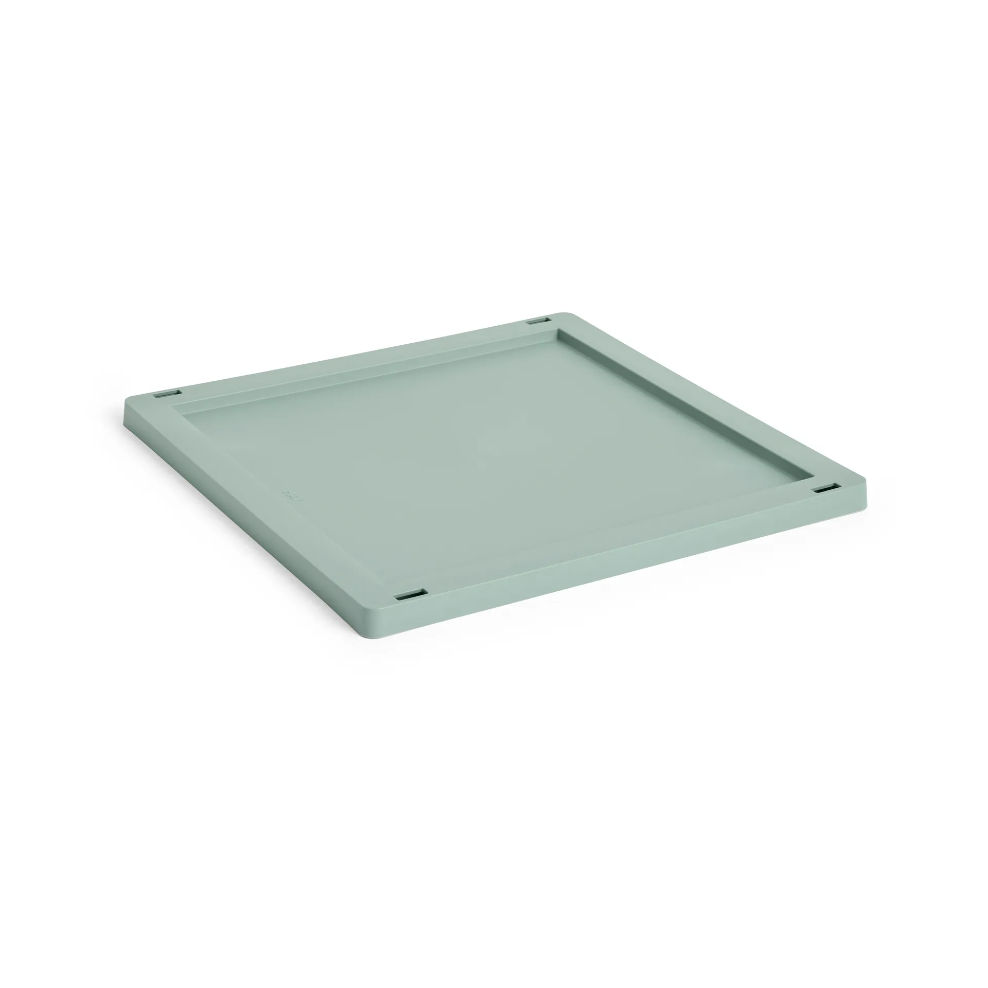 Tapa mediana Colour Crate Square/Cube plastic, Sage green HAY