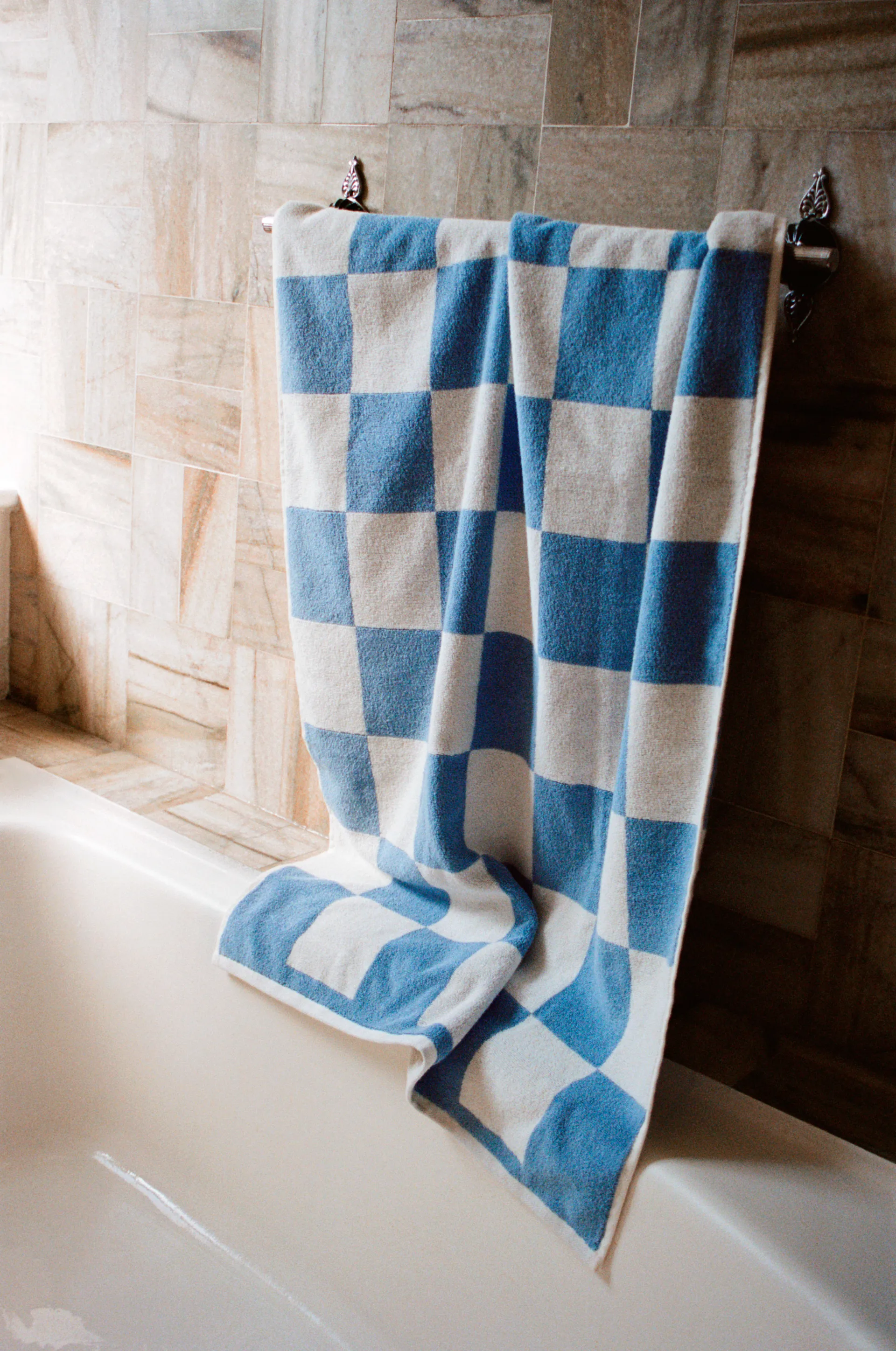 Toalla de baño Check 70x136 cm, Sky blue HAY