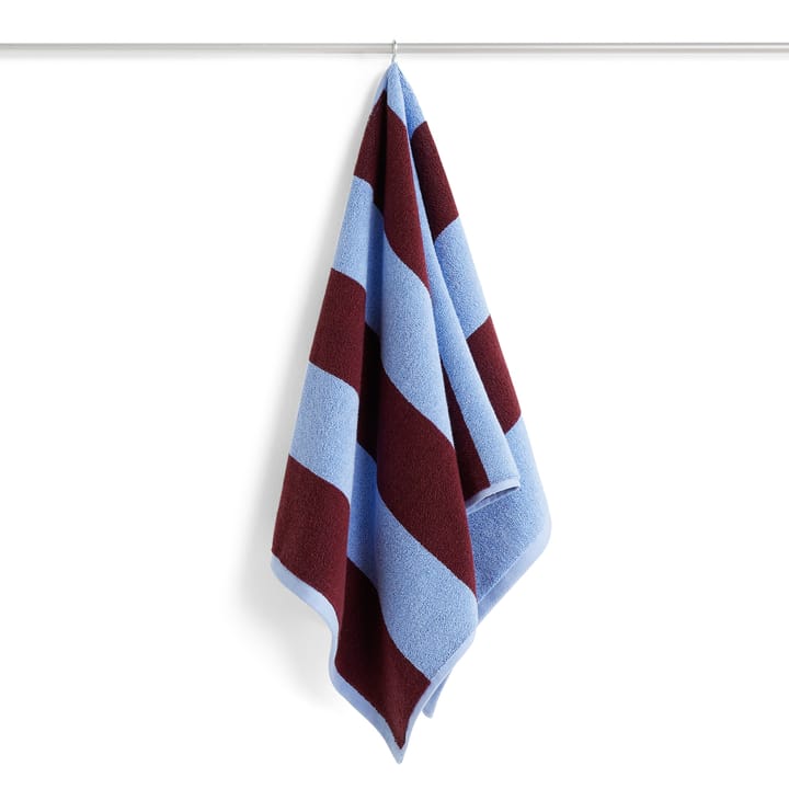 Toalla Frotté Stripe 50x100 cm - Bordeaux-Sky blue - HAY