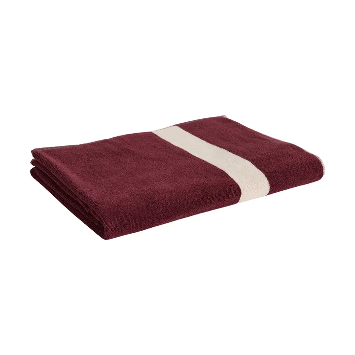 Toalla Stripe - Burgundy, 100x150 cm - HAY