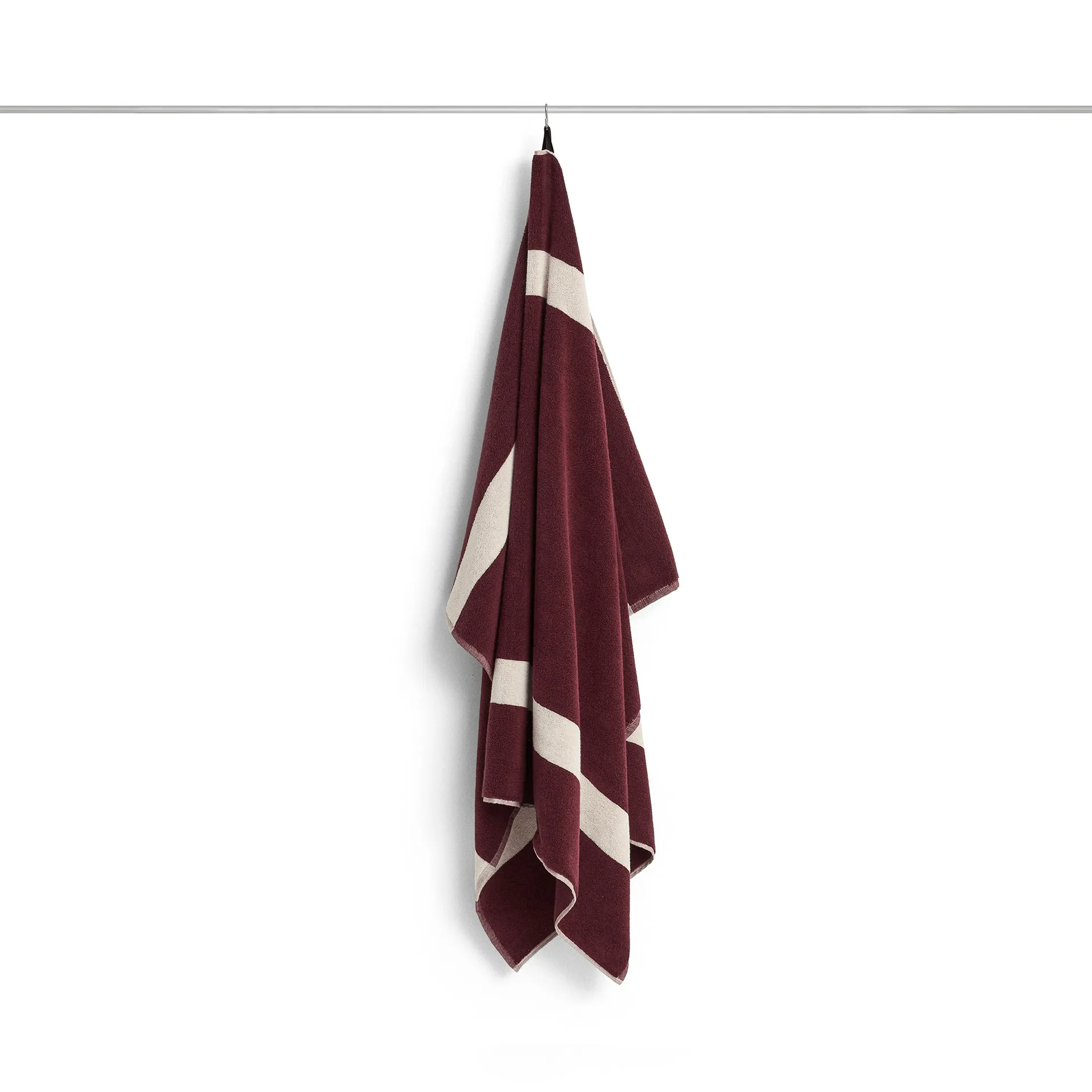 Toalla Stripe, Burgundy, 100x150 cm HAY
